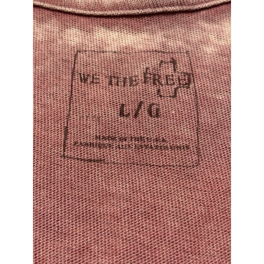 We The Free Pink Peach Raglan Burnout 3/4 Sleeve Pullover Top, Womens Size Large - Picture 2 of 7
